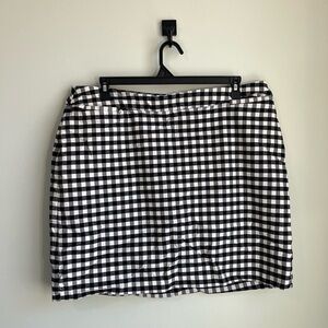 CJ BANKS Black & White Checkered Women's Athletic Skirt